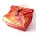 Fabric Box, Tangerine Orange, Handmade Box