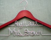 Double Decker Two Line Personalized Wedding Gown Dress Hanger with Name
