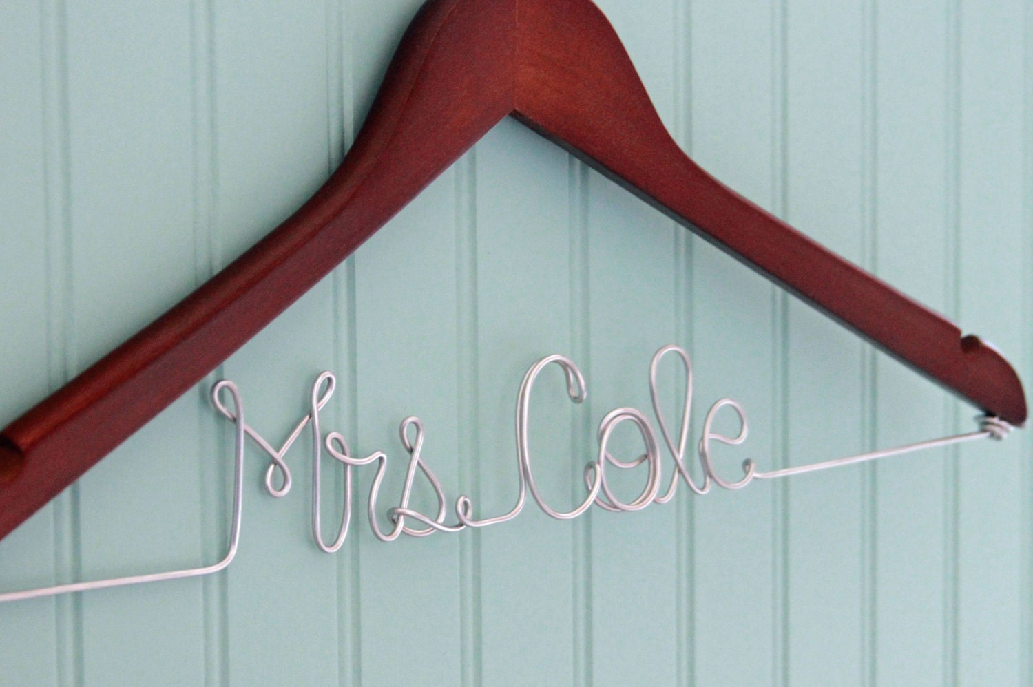 Custom Name Wedding Gown Bride Groom Name Hanger GREAT SHOWER GIFT