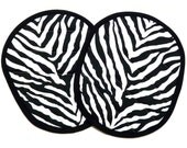 Pot Holders Quilted Black and White Zebra Print