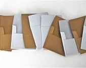 20 teeny tiny miniature square silver and gold envelopes with blank note sets stationery party favors weddings guest book table number