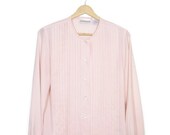 Light Pink Pleated Blouse Sz S M