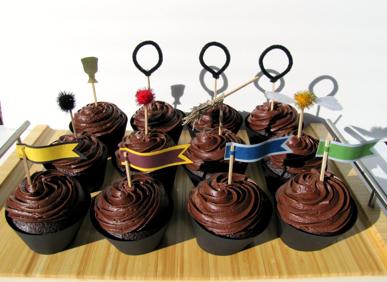 Harry Potter Quidditch Birthday Cupcake Toppers by Kiwi Tini Creations on Etsy