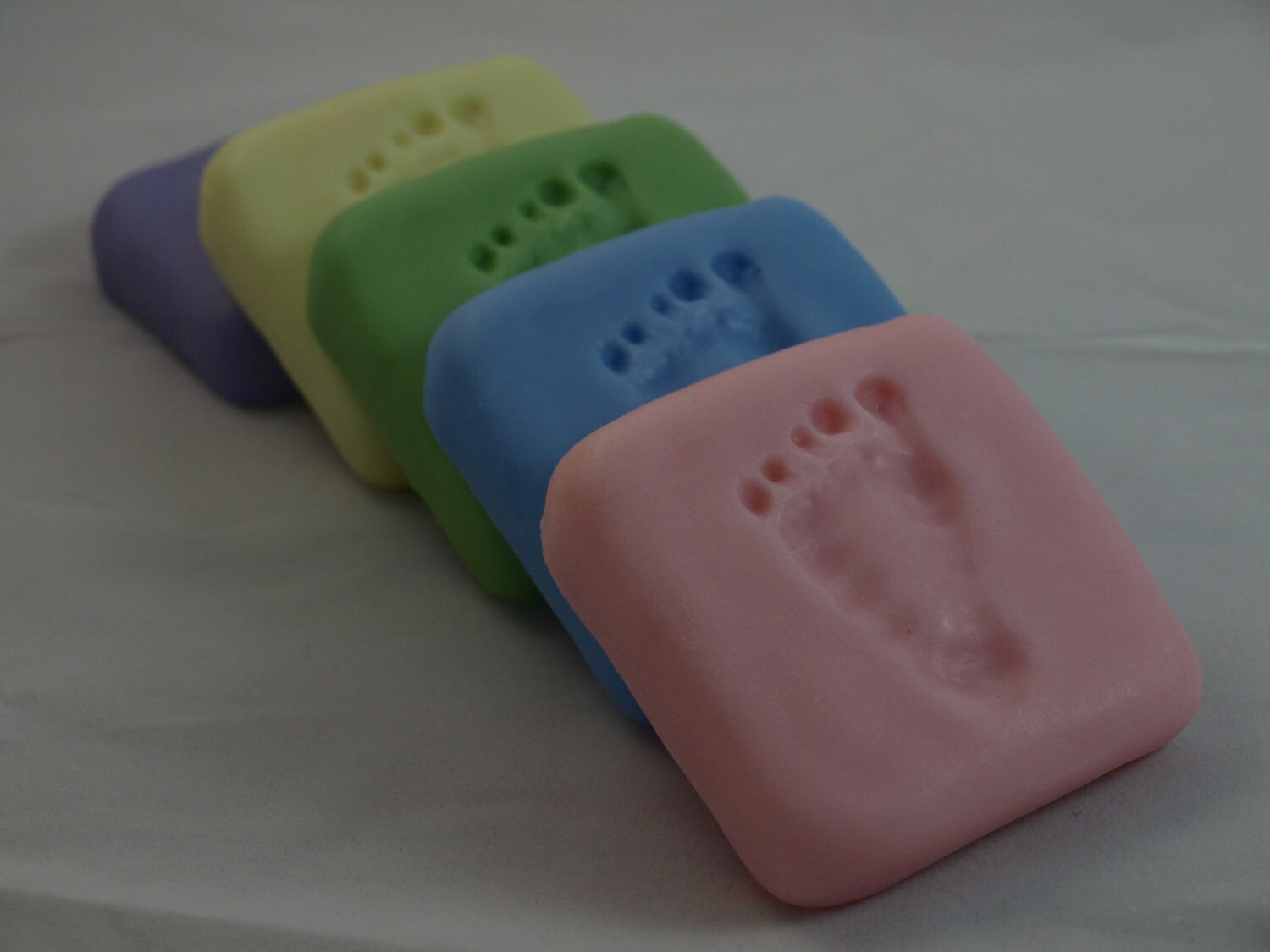 Baby Foot Print Soap Baby Powder Scent By Moxiema