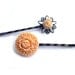 Flower Hair pins, peach hair pins, Set of 2 bobby pins