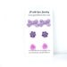 Purple Stud Earrings, Flower Stud Earrings, Lilac, Violet, flower earrings,