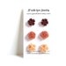 Flower Stud earrings, peach Stud earrings, cinnamon, burgundy, red Stud earrings, resin rose, set of 3 ,resin flower jewelry