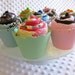 Baby Girl Gift Cupcake Burp Cloth Retro BIrdie Pink Shower Gift