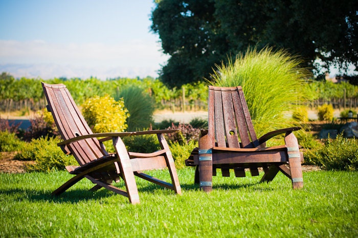 Reserved for Kelley -Wine Barrel Adirondack Chair-Sale