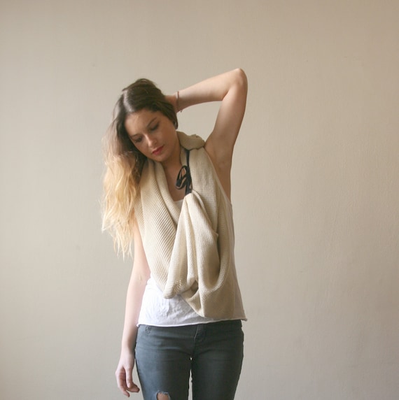 Chanky Scarf Beige-Cream, Loop Scarf Spring Fashion