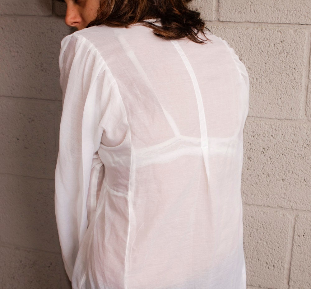 Women white cotton blouse