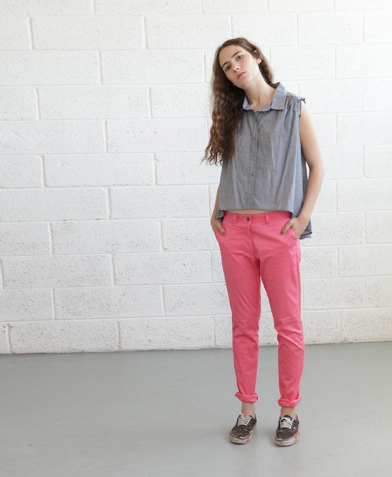 End of Summer Sale ,Women Blouse Gray,  Grey Top