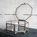 SALE - Vintage Brass and Glass Box - Octagon