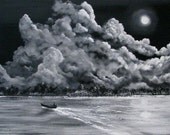 MOONLIGHT on the LAKE Acrylic on 24" x 30" Gallery Wrapped Canvas