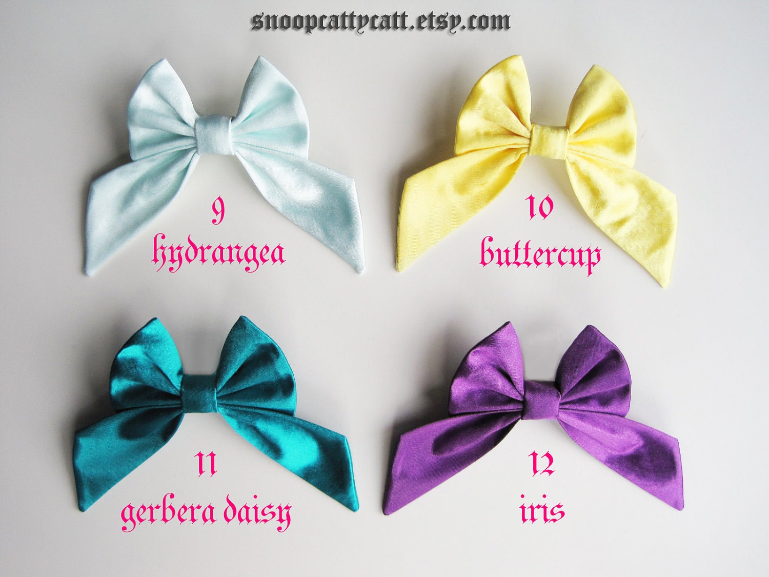 Lady Cat Bow - Choose Your Own Satin