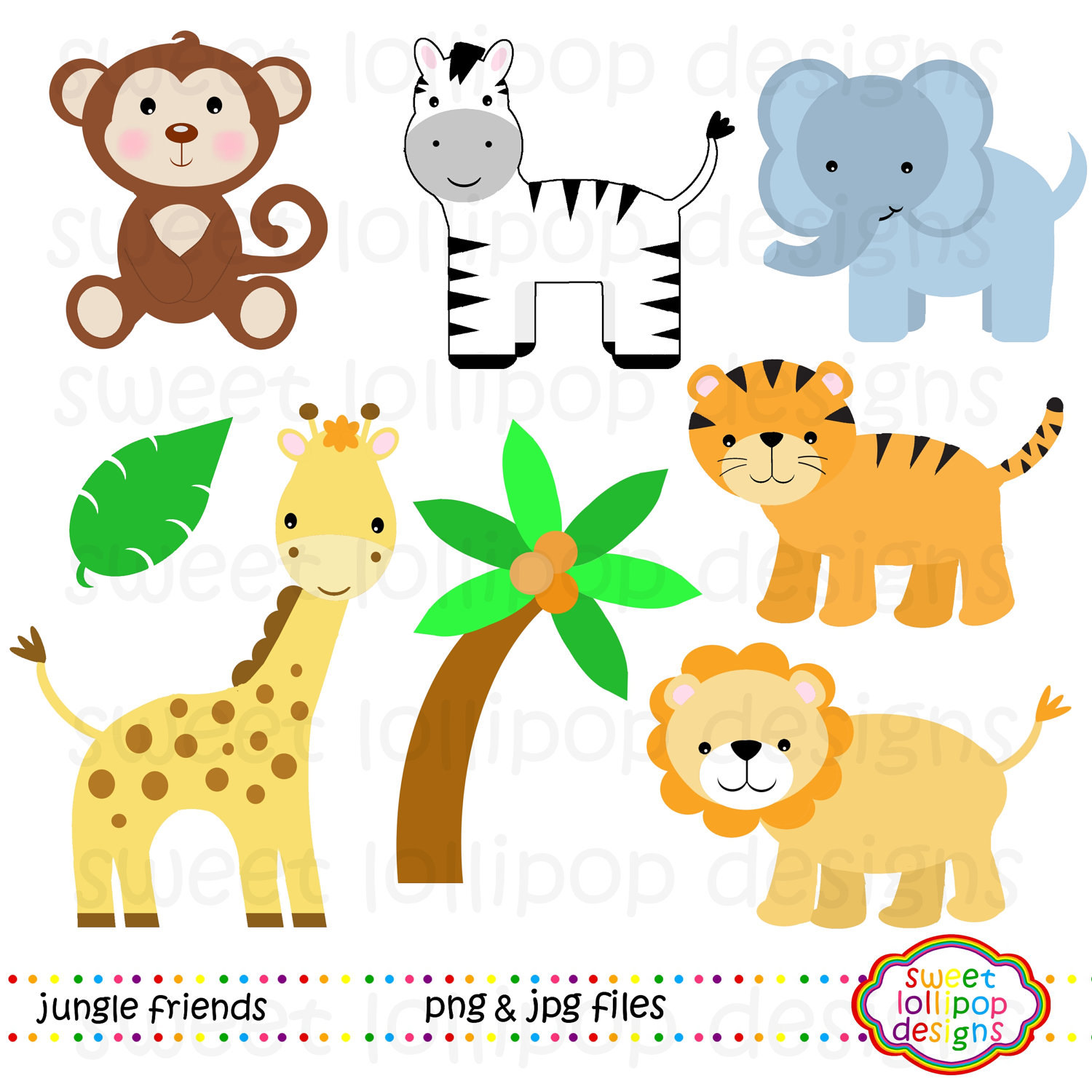 free clip art cartoon jungle animals - photo #49