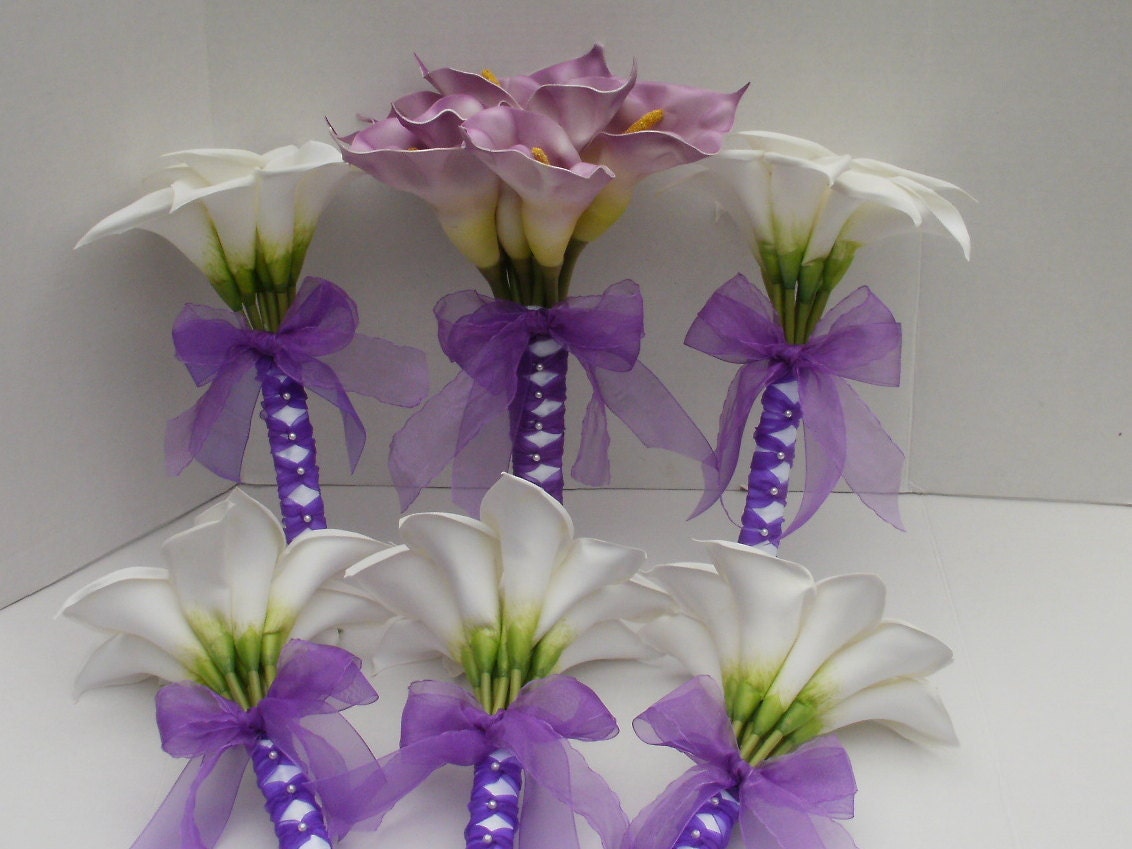 White Calla Lily Bouquets Custom Listing for jennifermcmillan2 by Silk N Lights