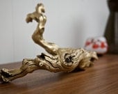 Brass Gilded Grapewood Branch