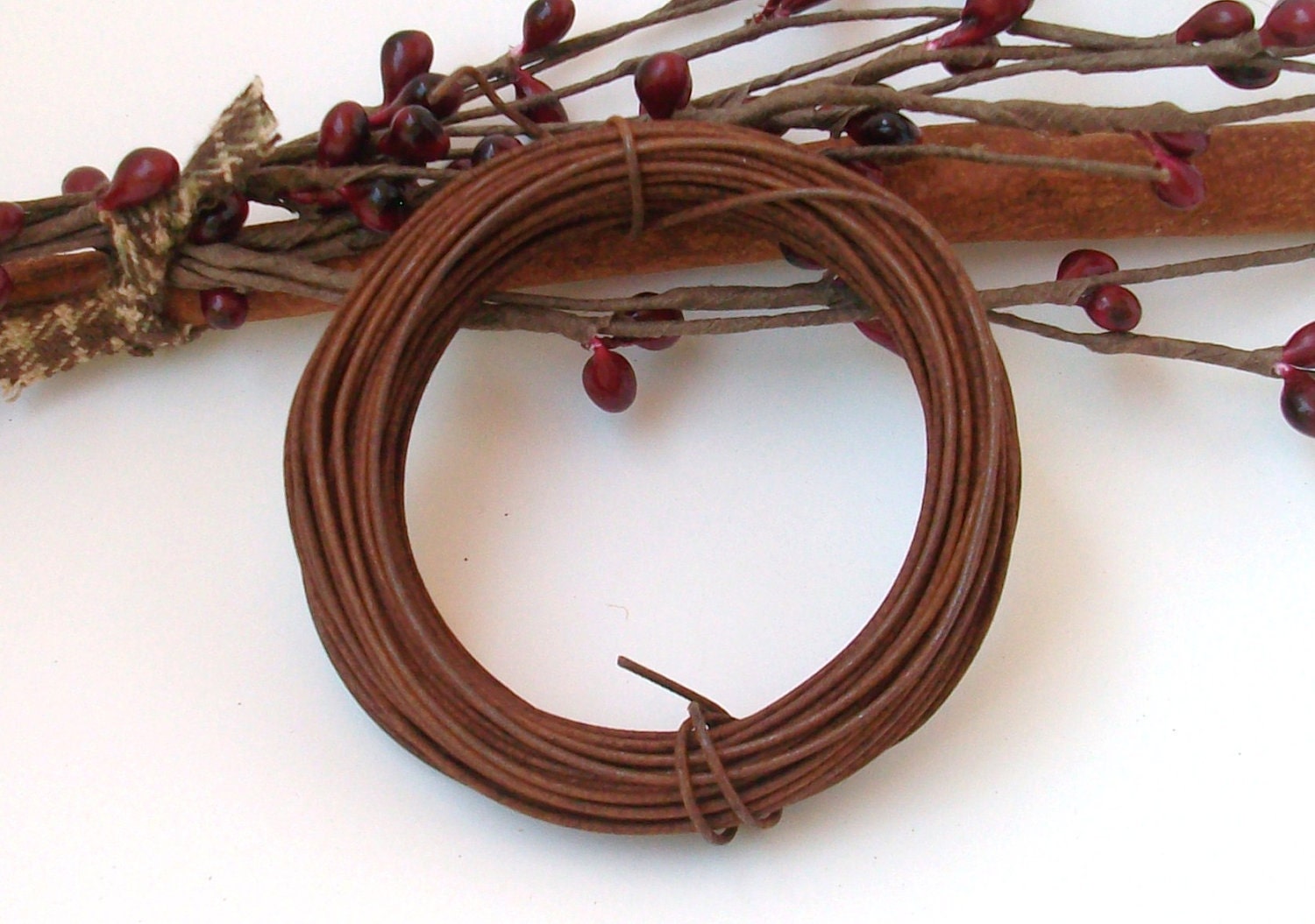 Rusty Tin Wire - 30 Feet 22 Gauge - Primitve Supply - Sewing or Craft Projects