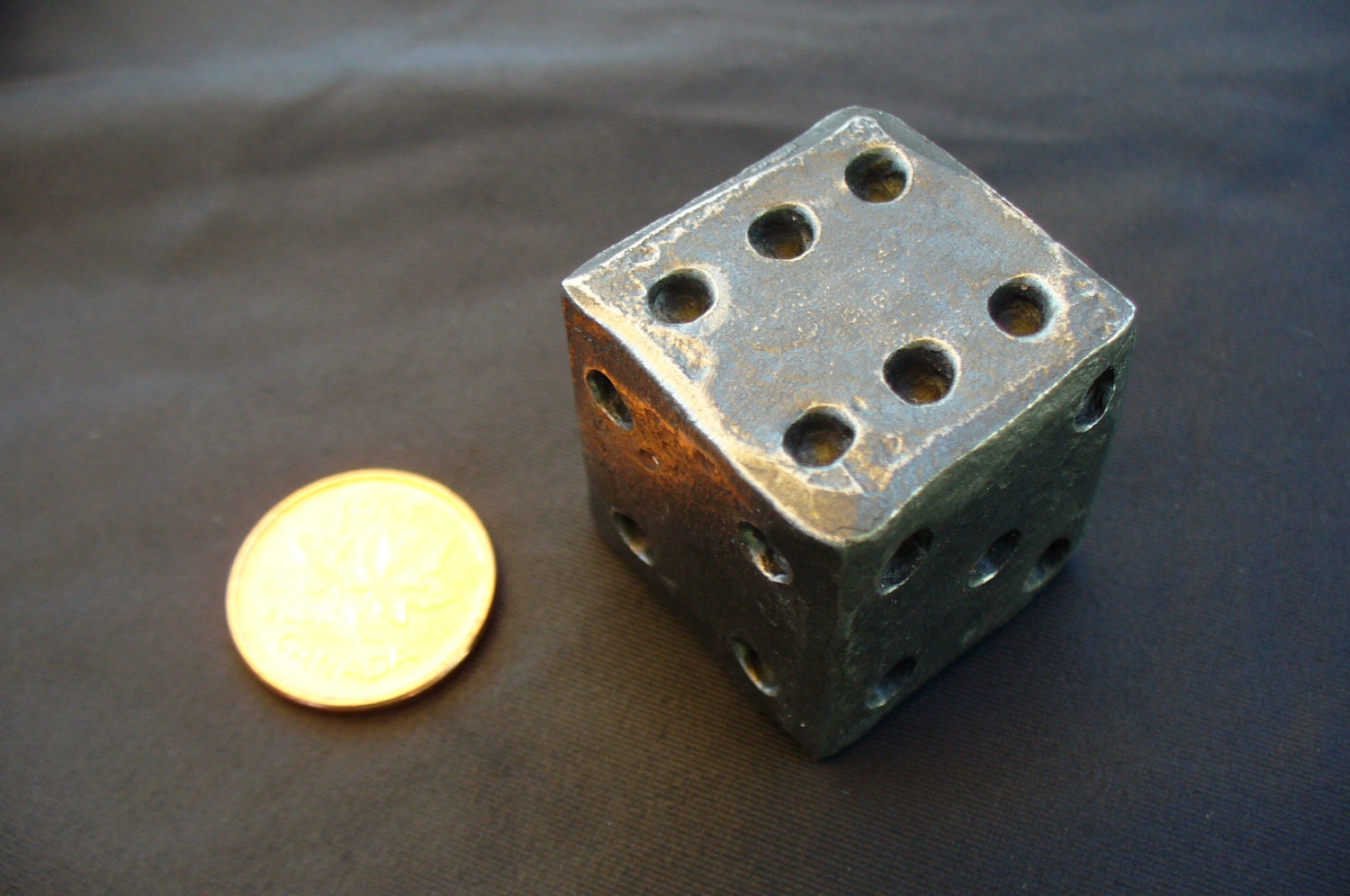 1" BLACKSMITH FORGED DIE by Naz , Gifts for Him , Gifts for Men