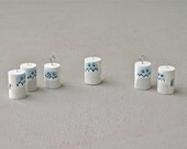 Yeti ornaments set of 6 desk christmas tree decorations winter recycled upcycled holiday ornament industrial snowmen modern snowbot
