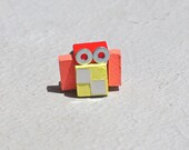 Robot Ring handmade reclaimed wood scrap metal accessory accessories for men and for women geeks nerds present