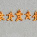 Set of 5 gingerbread man men ornaments christmas tree ornament holiday decor gift tags sculptures handmade cool clay cookies golden brown