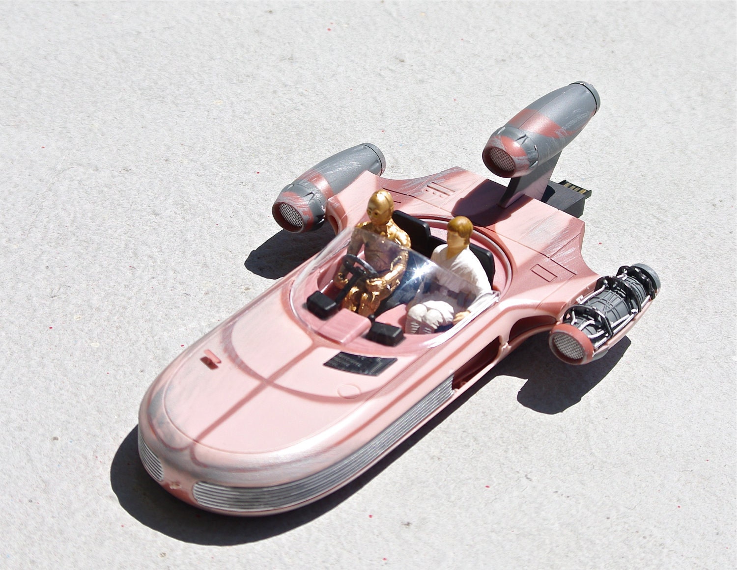 8GB Star Wars USB flash drive Landspeeder storage device for mac or pc laptop macbook pro upcycled recycled toy vehicle spaceship memory