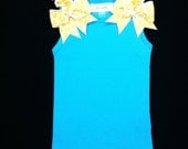 SALE Children Clothing Girls Turquoise Tank with Yellow Ruffles Size 3T Ready to Ship Boutique Clothing Kids Spring Summer Shirt LAST ONE