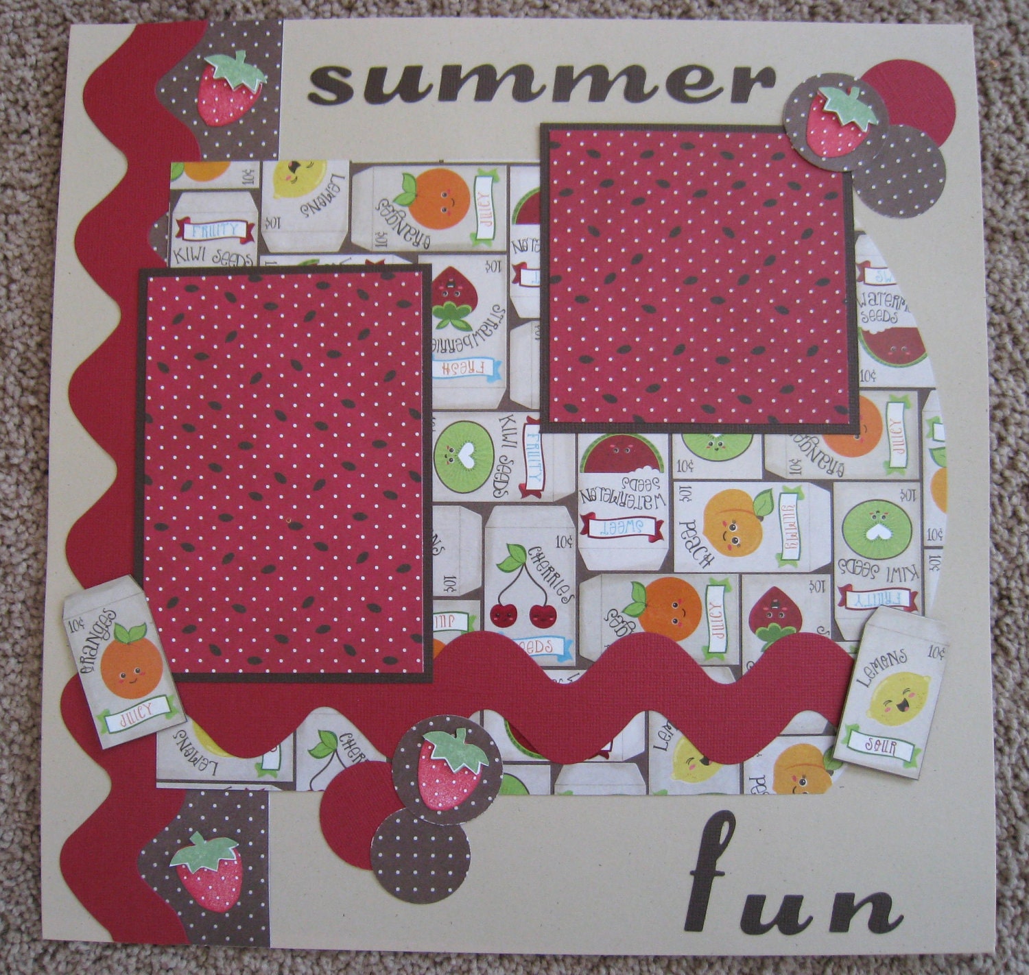 Sweet Summertime 12 x 12 Layout