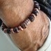 Men's/Unisex Dark Hand Carved Wood, and Copper Beads