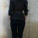 Gray wool jacket with flower belt