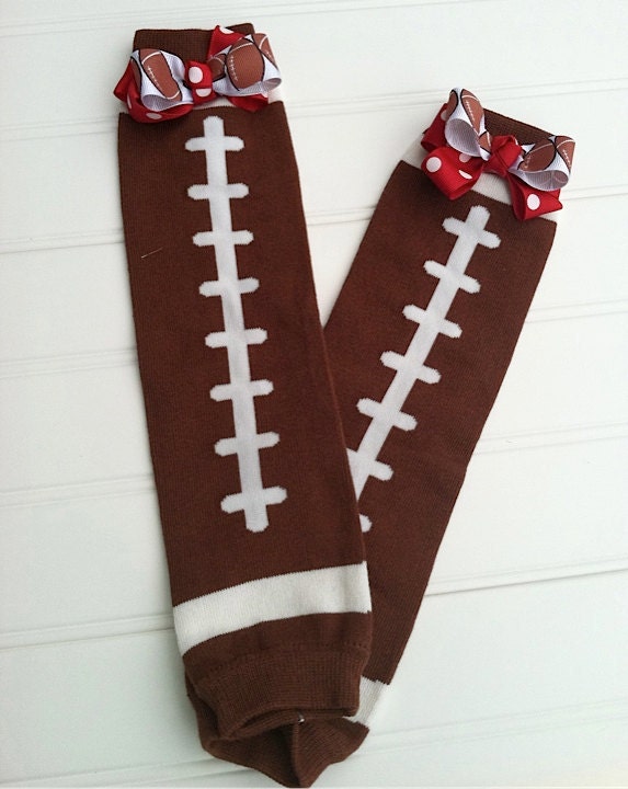 Football Leg Warmers with Organza Trim One size fits most