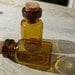 2 Mini Jar Amber Glass Bottles - D.I.Y. Dollhouse Medicine Alice in Wonderland Potions