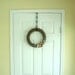 Fall Yarn Wreath, Harvest Taupe Brown Autumn Door Wreath with Cream, Brick and Tan Felt Flowers. 12 Inch. Heartfelt Yarn Wreaths