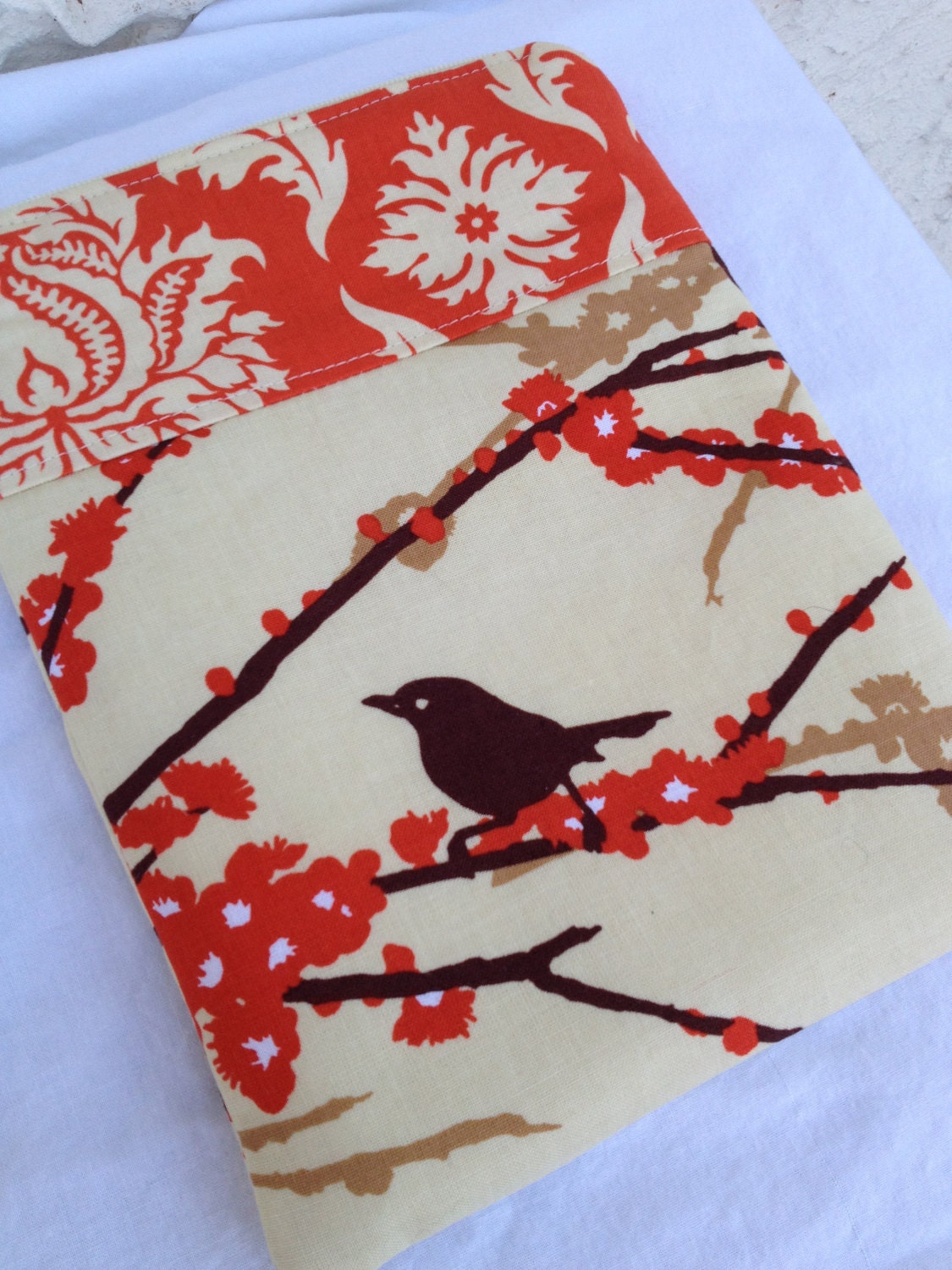 Brown & Orange Aviary 2 Bird eReader or iPad Mini Case
