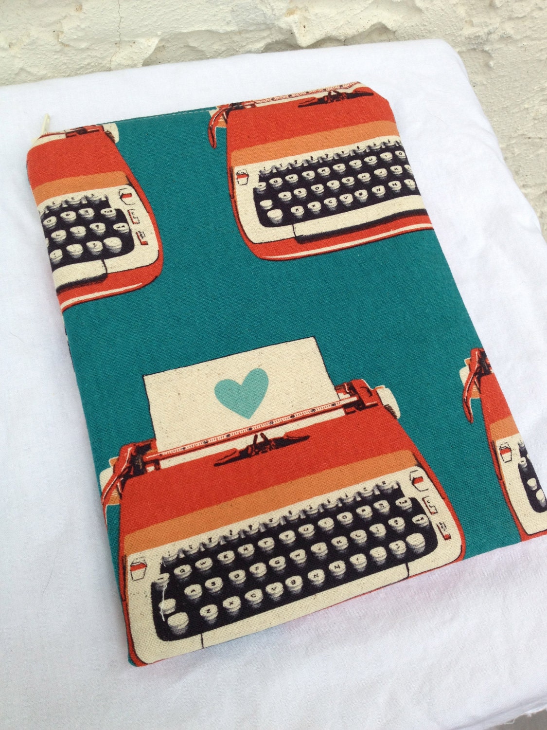 Love Letter Typewriter eReader or iPad Mini Case - Fits Nooks & Kindles, Zipper Closure