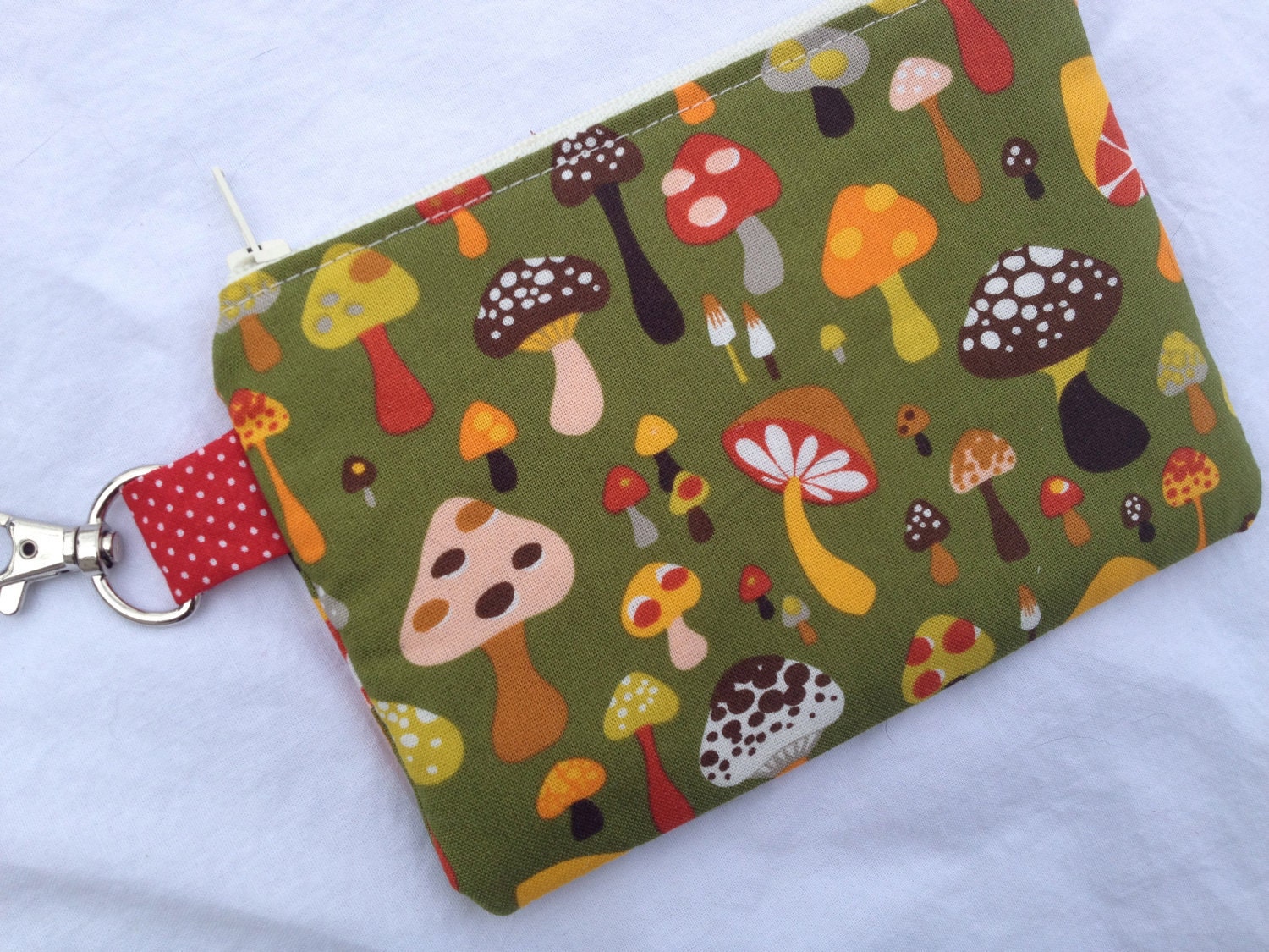 Colorful Mushrooms Small Zippered Pouch