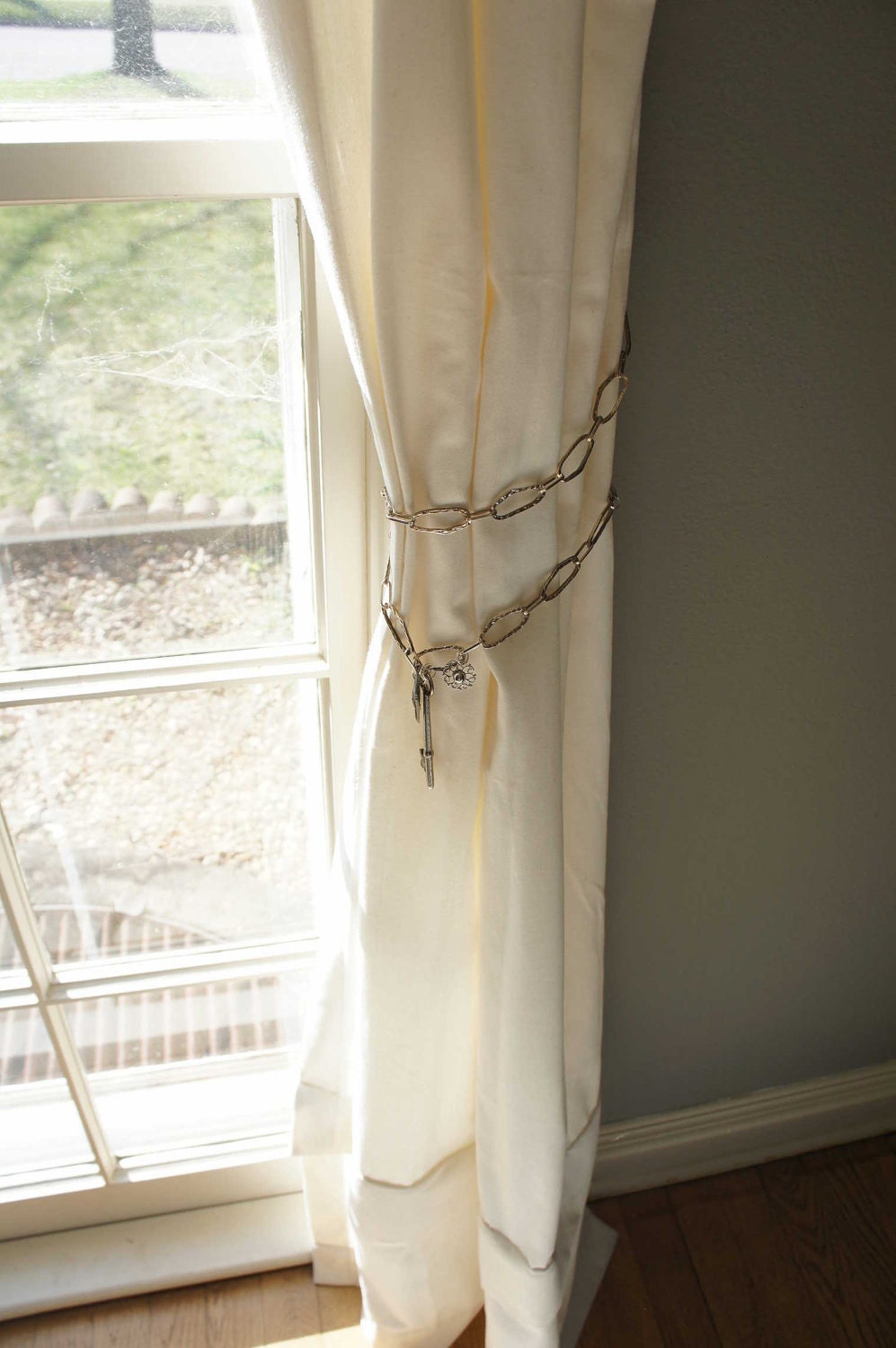 Curtain Tieback Silver Chain Metal Vintage Jewelry Shabby Chic Curtain Tieback Drapery Holder Etsy Coupon