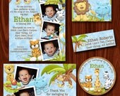Jungle Safari Zoo Themed Birthday Invitation PRINTABLE Digital File Il_170x135