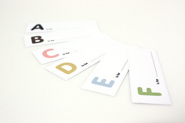 Alphabet A-Z Tiny Tags Printable PDF