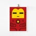 Super hero art print 5 x 7 set of 6