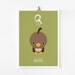Q is for Quail 8x10 art print - Animal with pocket