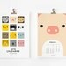2012 Calendar, Cute Animal Printable