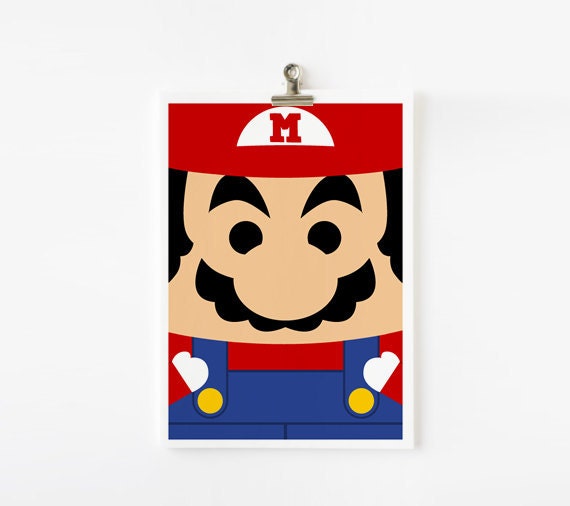 Mario and Luigi 5x7 art prints set of 2