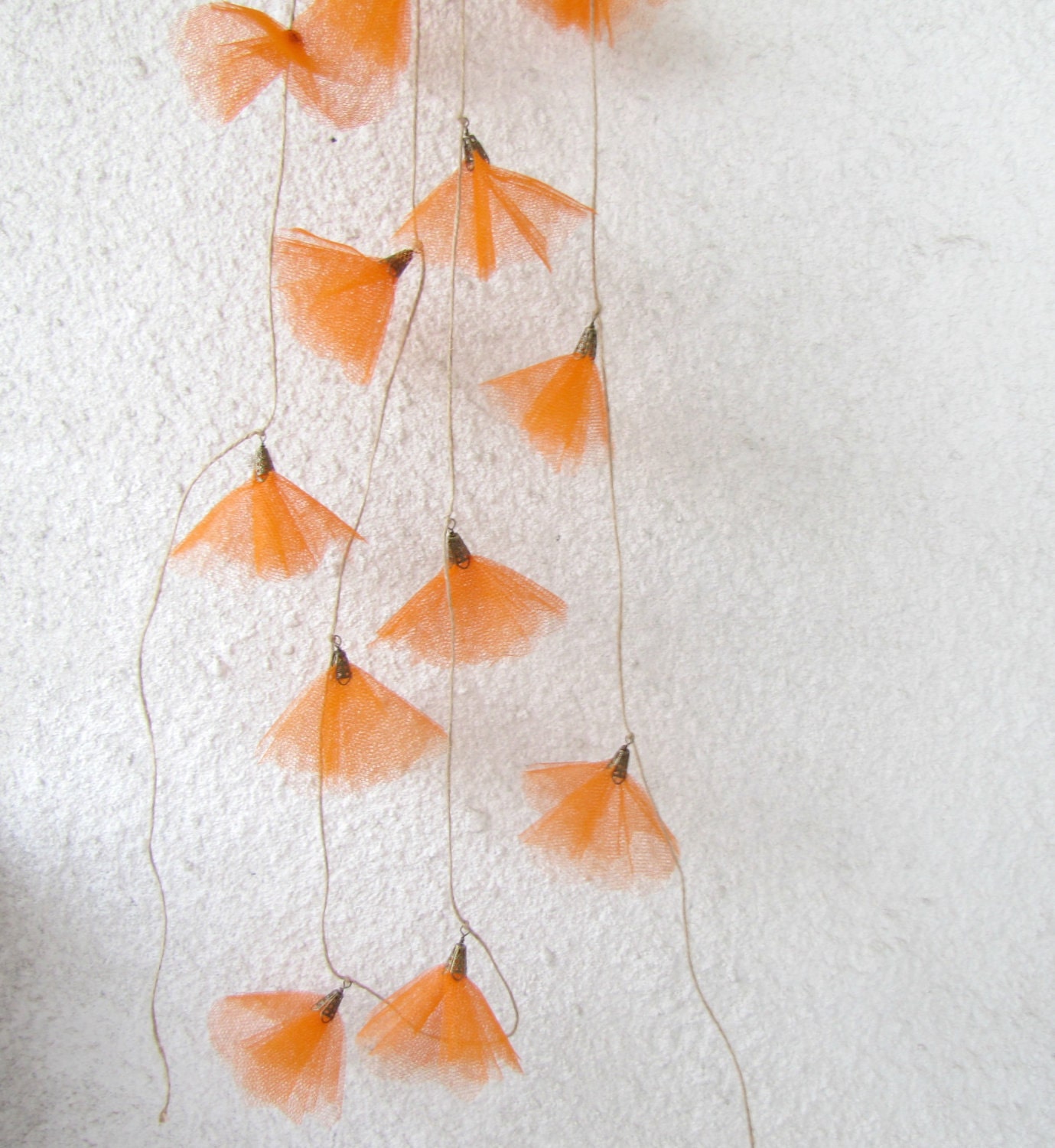 Tangerine tango garland, autumn wedding decoration, garden party, spring décor,