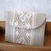 mini wallet with natural linen and vintage lace