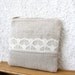 Cute little pouch - natural linen and vintage lace