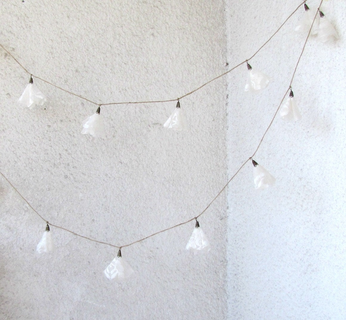 White Lace Flower, blossom garland, wedding decoration, garden party, spring décor
