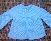 Baby boy's / girl's traditional blue matinee jacket